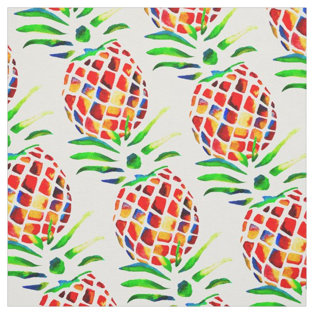 Tissu Pineappa fruit coloré pop art (Échantillon)