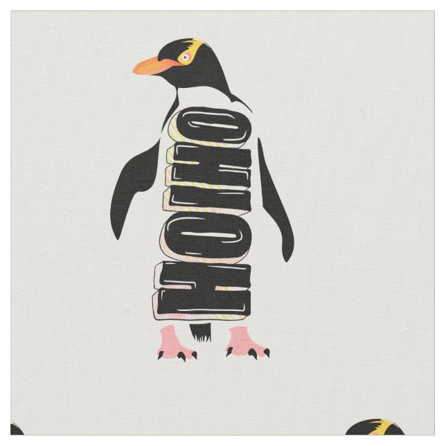 Tissu Pingouin aux yeux jaune (Fermer)