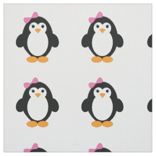 Tissu Pingouin fille mignonne