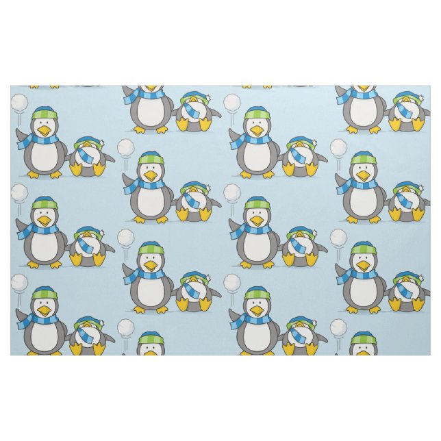 Tissu Pingouins à neige (Fat Quarter)