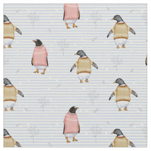 Tissu Pingouins d'hiver