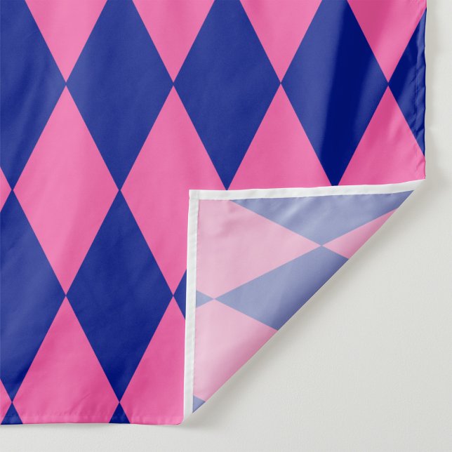 Tissu Pink and Blue Harlequin Checkered Design  (Créateur téléchargé)