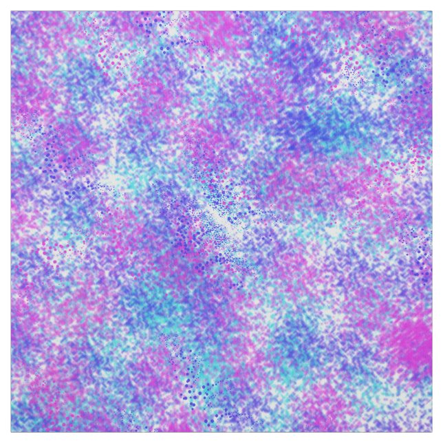 Tissu Pink, Blue et Aqua Abstrait Splatter (Échantillon)