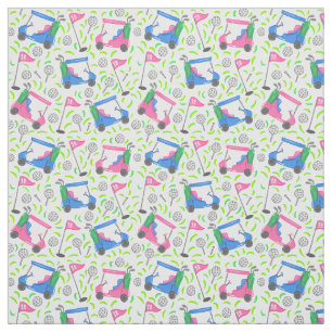 Tissu Pink Blue Green Golf Preppy