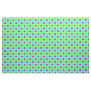 Tissu Pink&Blue sur Motif Pois vert