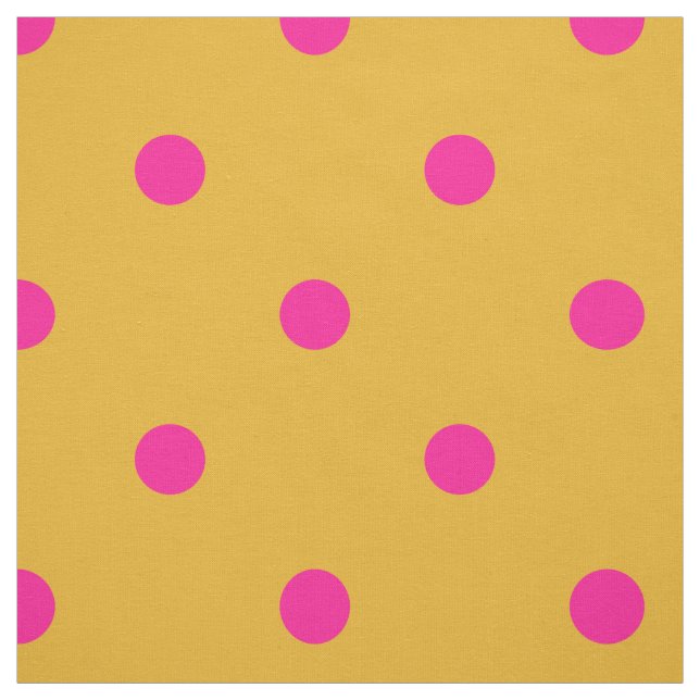 Tissu Pink clair et Marigold Orange Polka Dot (Échantillon)