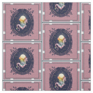Tissu Pink Dragon Rider Faery Pixel Art