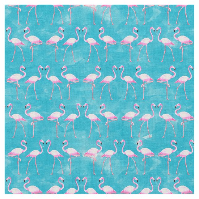 Tissu Pink Flamingos Beach Summer (Fermer)