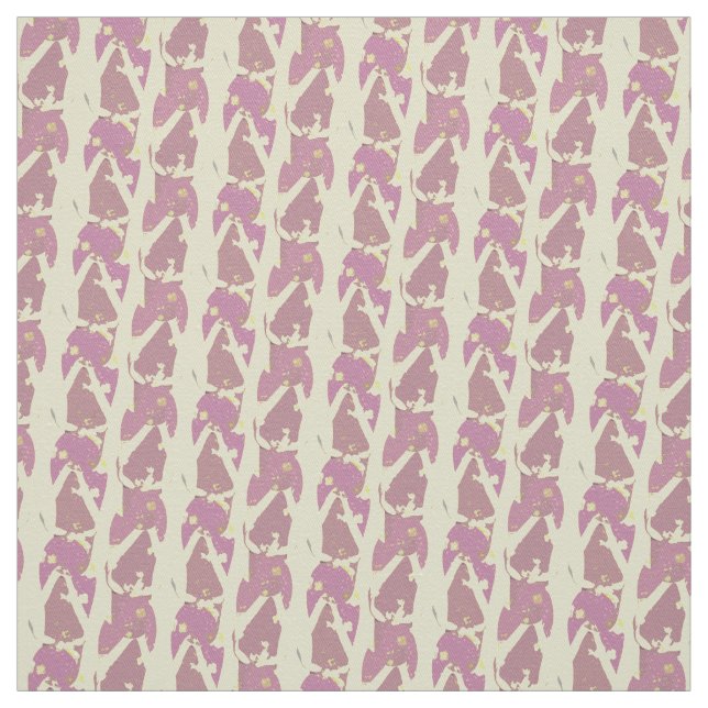 Tissu Pink n Flipflops jaune Motif Abstrait (Échantillon)
