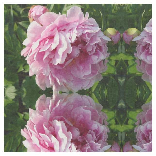 Tissu Pink Peony photo cottage ferme jardin fleuri (Fermer)