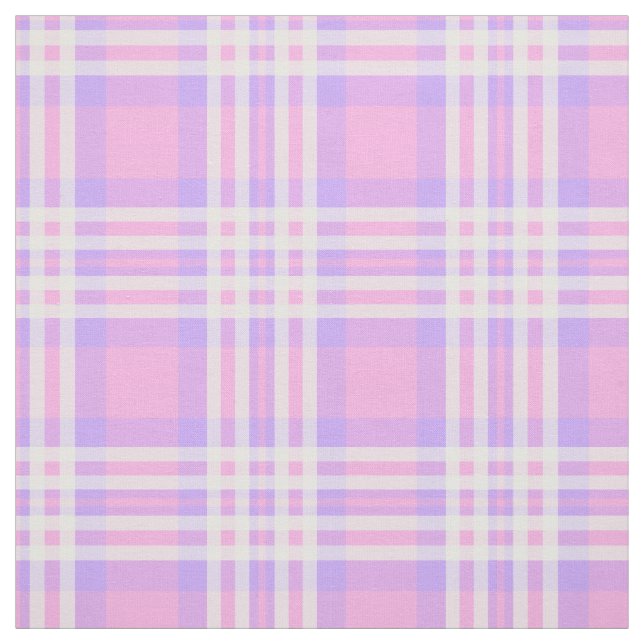 Tissu Pink Purple Lavender Plaid En vichy Check Girl (Échantillon)