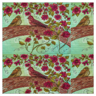 Tissu Pinsons Vintage