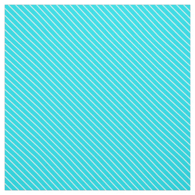Tissu Pinstripes diagonales - turquoise et blanche (Échantillon)