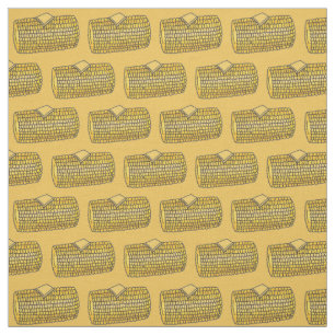 Tissu Pique-nique jaune Grillé Corn sur Cob Corncob Fabr