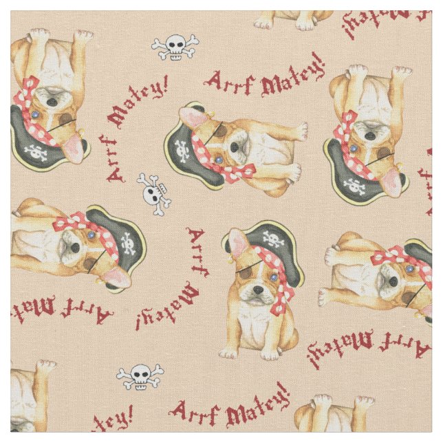 Tissu Pirate French Bulldog (Fermer)
