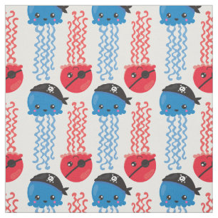 Tissu Pirate Jellyfish, Motif de méduses, Sea Animaux