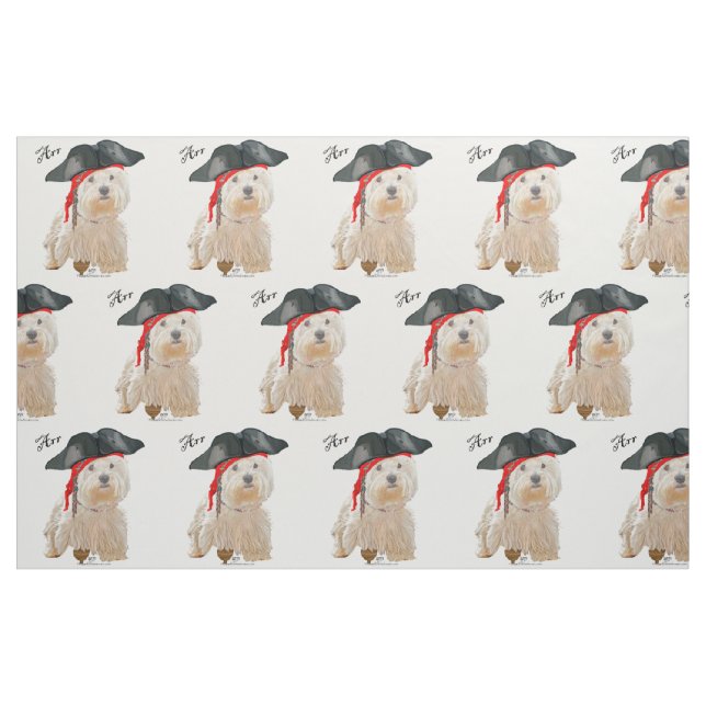 Tissu Pirate Westie (Fat Quarter)