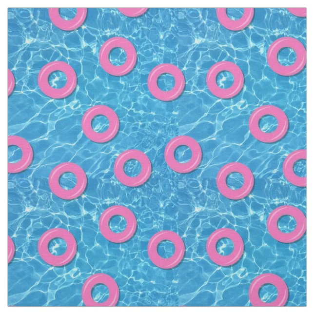 Tissu Piscine d'été Eau et Pink Inflatables (Échantillon)