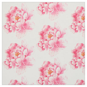 Tissu Pivoines roses florales