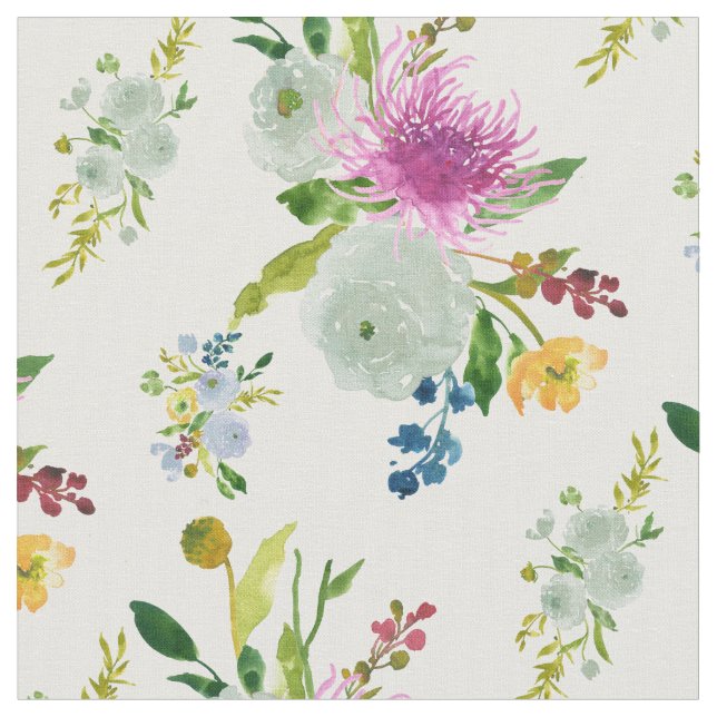 Tissu PixDezines aquarelle florale/ranunculus (Fermer)
