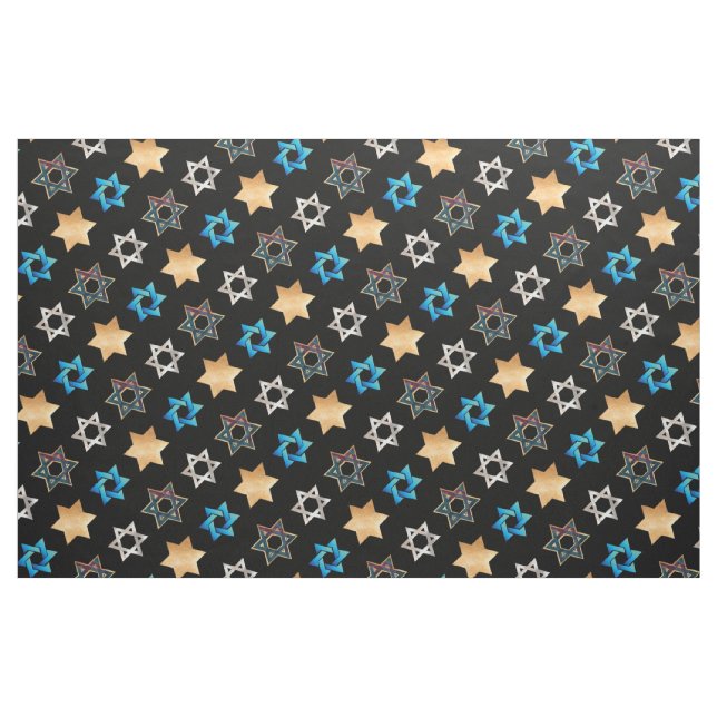 Tissu PixDezines Faux Gold Star de David/do-it-yourself  (Fat Quarter)