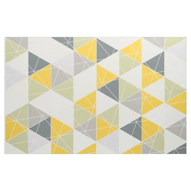 Tissu PixDezines géométrique/jaune/gris (Yard)