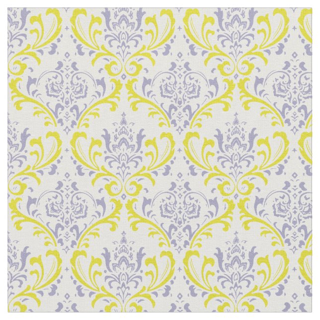 Tissu PixDezines rossi damask/violet lilas/jaune (Fermer)
