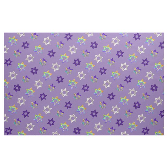 Tissu PixDezines Star of David/do-it-yourself arrière -  (Fat Quarter)