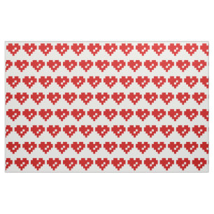 Tissu Pixel Heart 8 Bit Love