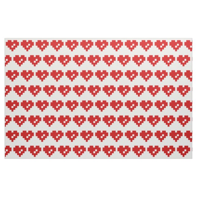 Tissu Pixel Heart 8 Bit Love (Yard)
