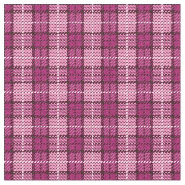 Tissu Pixel Plaid_Magenta-Noir (Fermer)