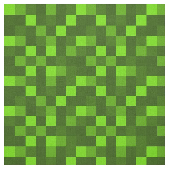 Tissu Pixel vert vert clair cube carombes (Échantillon)