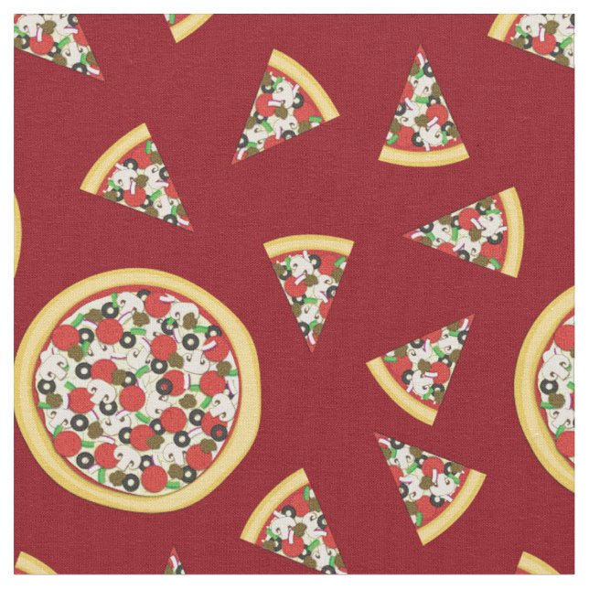 Tissu Pizza Combo Supreme Nourriture Mignonne Enfants (Fermer)