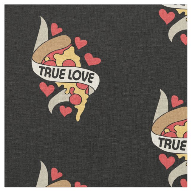 Tissu Pizza fête véritable amour (Fermer)