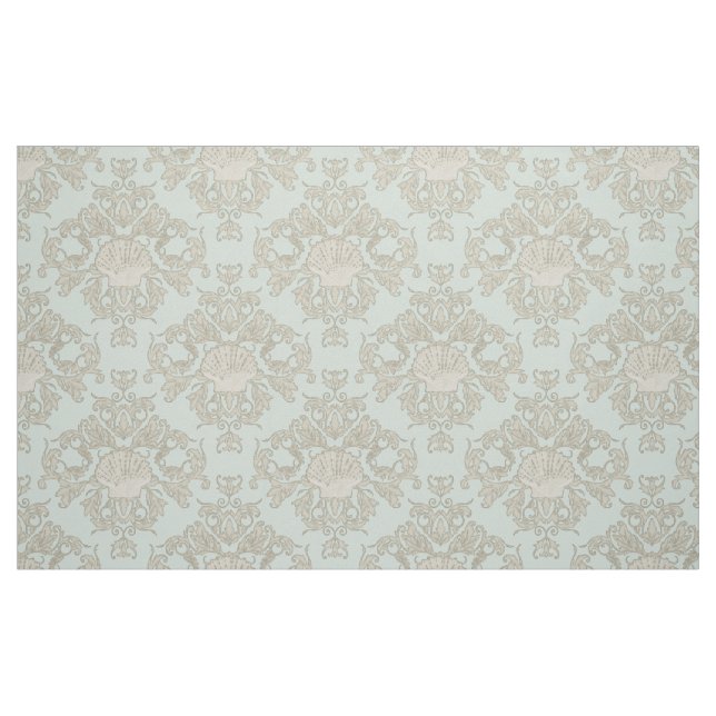 Tissu Plage Ocean Beach de la pétoncle à mâchoire (Fat Quarter)