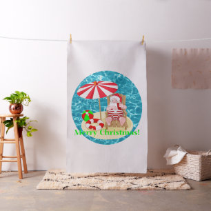 Tissu plage santa claus