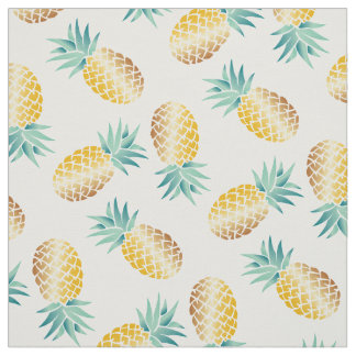 Tissu Plage tropicale d'ananas hawaïen