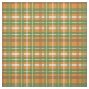 Tissu Plaid automne vert et orange