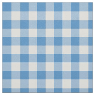 Tissu Plaid bleu-clair et blanc classique de guingan