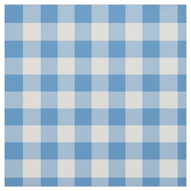 Tissu Plaid bleu-clair et blanc classique de guingan (Échantillon)