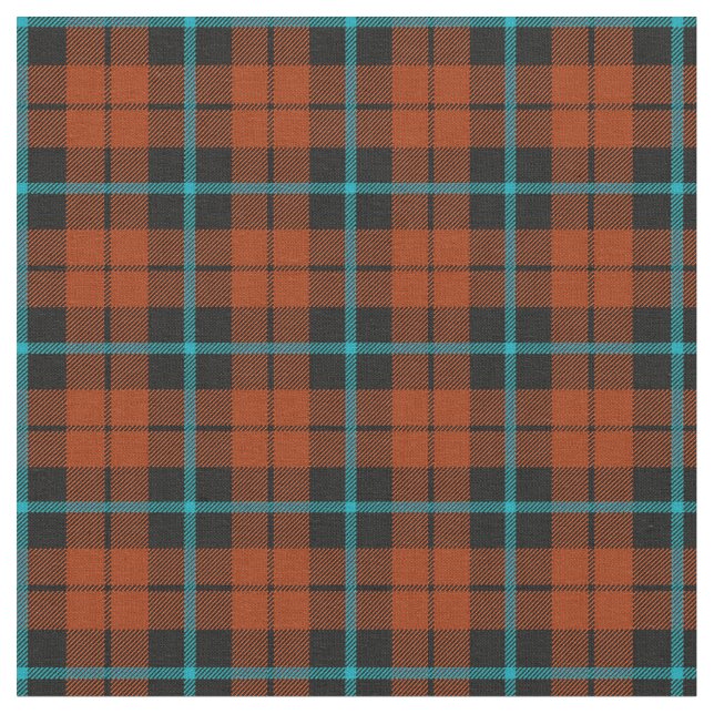 Tissu Plaid bleu de citrouille d'automne/noir orange (Fermer)