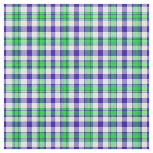 Tissu Plaid bleu et vert (Échantillon)