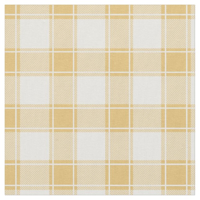 Tissu Plaid Buffle Jaune et Blanc (Fermer)