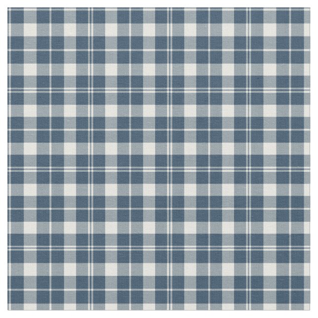 Tissu Plaid Checkered bleu et blanc vintage (Fermer)