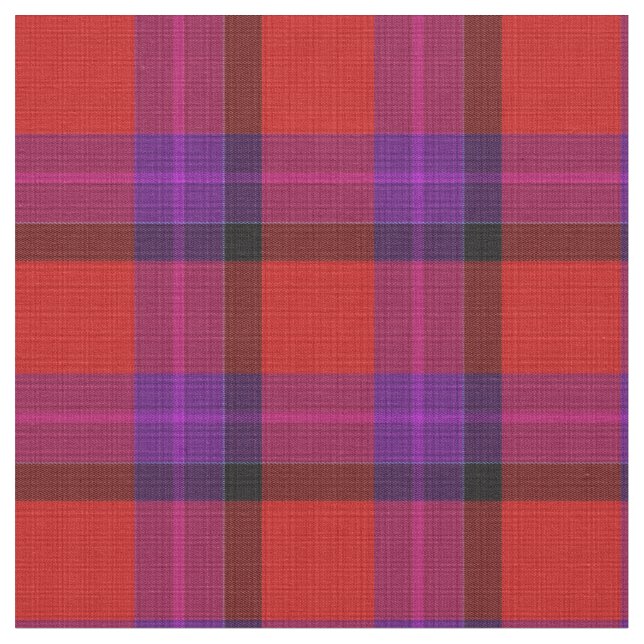 Tissu plaid dans un Motif marron rouge violet (Fermer)