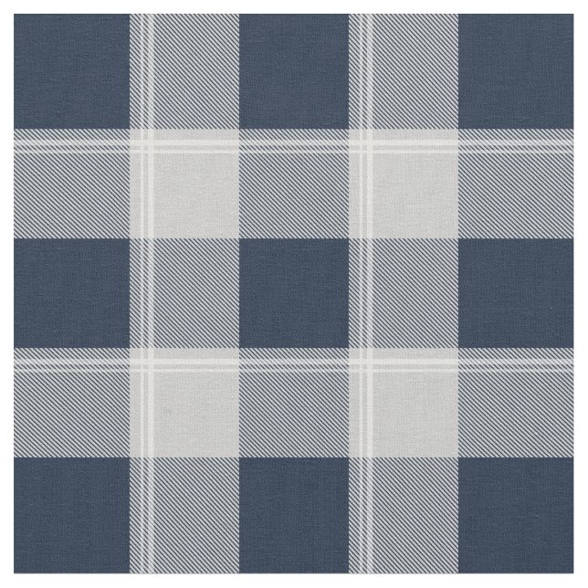 Tissu Plaid de bûcheron bleu marine et gris (Fermer)