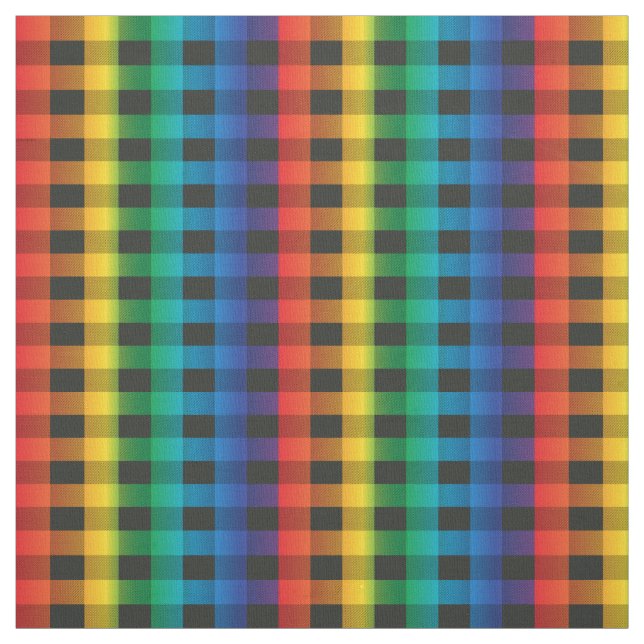 Tissu Plaid de Buffalo Arc-en-ciel (Échantillon)