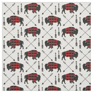 Tissu Plaid de Buffalo rouge et noir