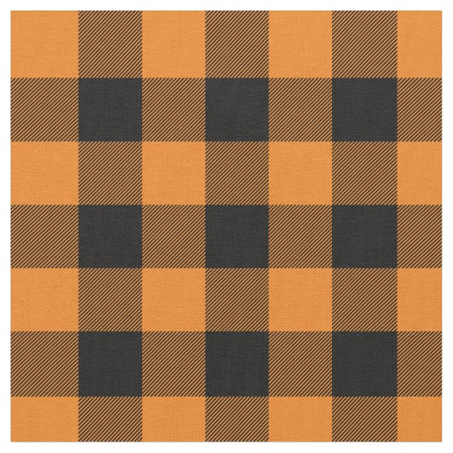 Tissu Plaid de buffle orange et noir (Fermer)