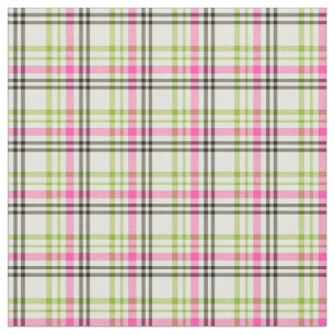 Tissu Plaid de cru de roses indien et de vert de chaux